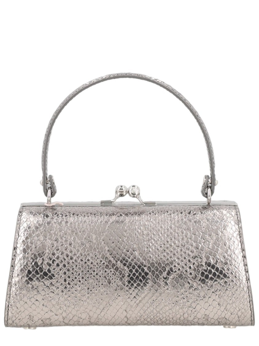 Vivienne Westwood Silver Doll Xl Snakeskin Pattern Handbag