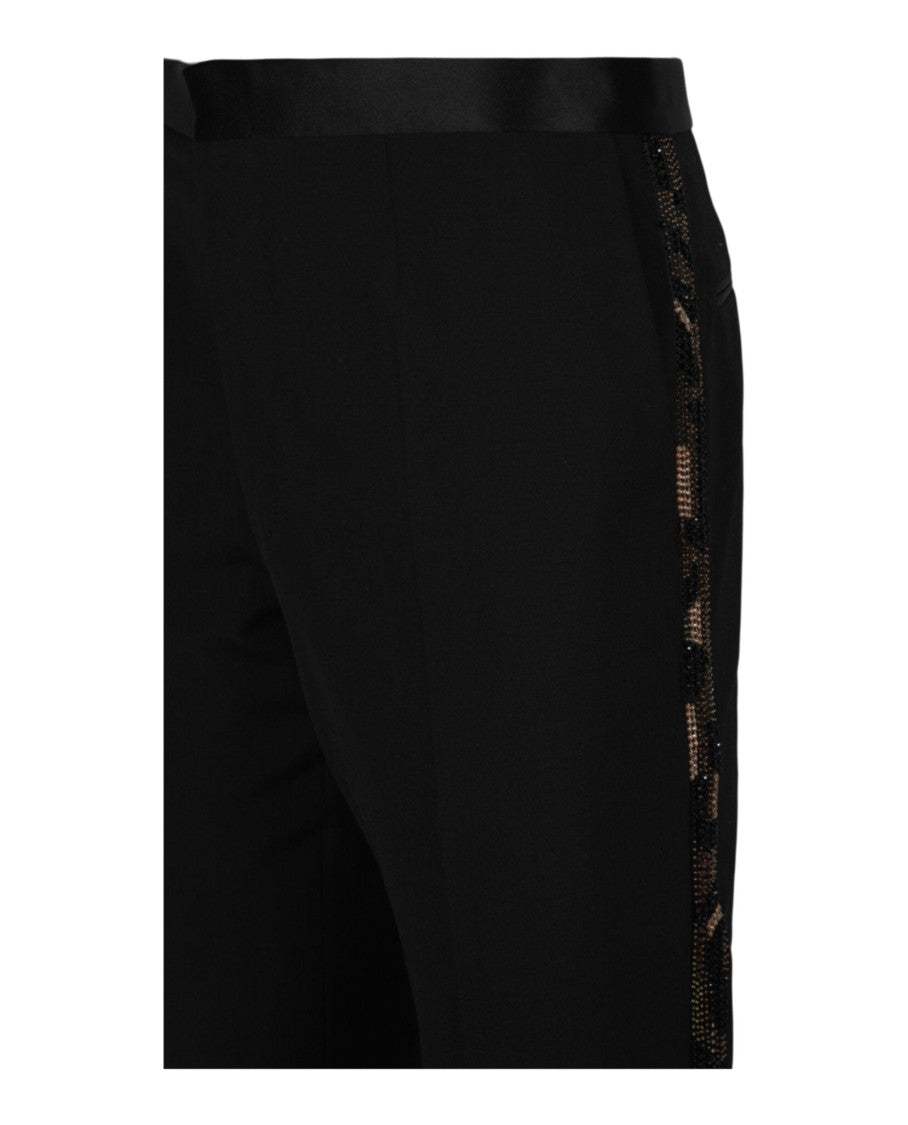 Versace Embellished Panel Formal Pants