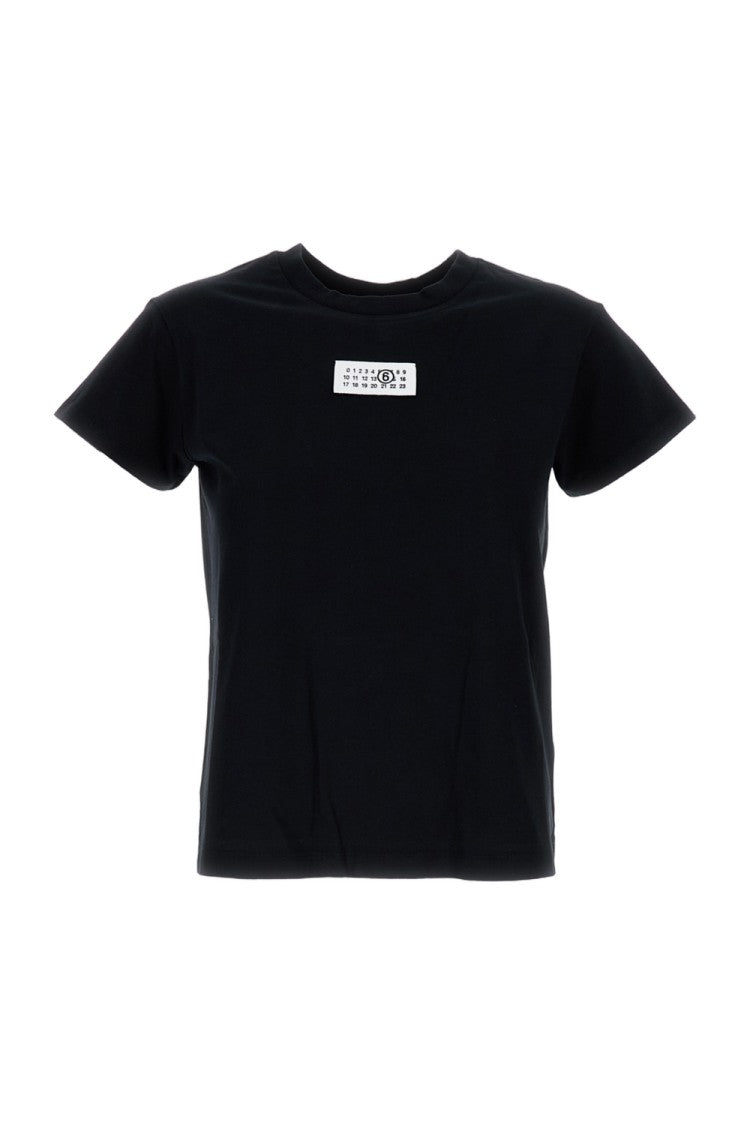 Mm6 By Maison Margiela Crewneck T-Shirt With Rectangular Applique And Design