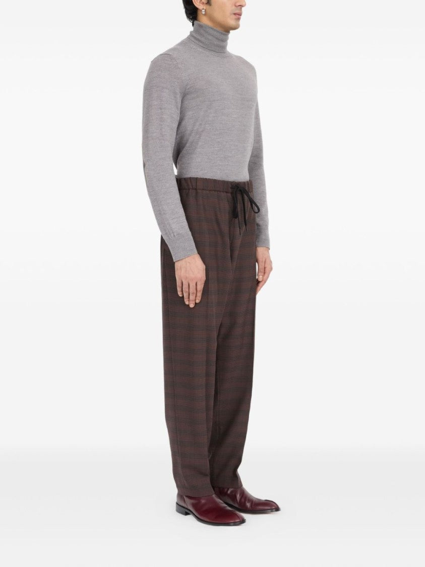 Mm6 By Maison Margiela Relaxed Fit Trousers With Drawstring Waist And Tapered Leg