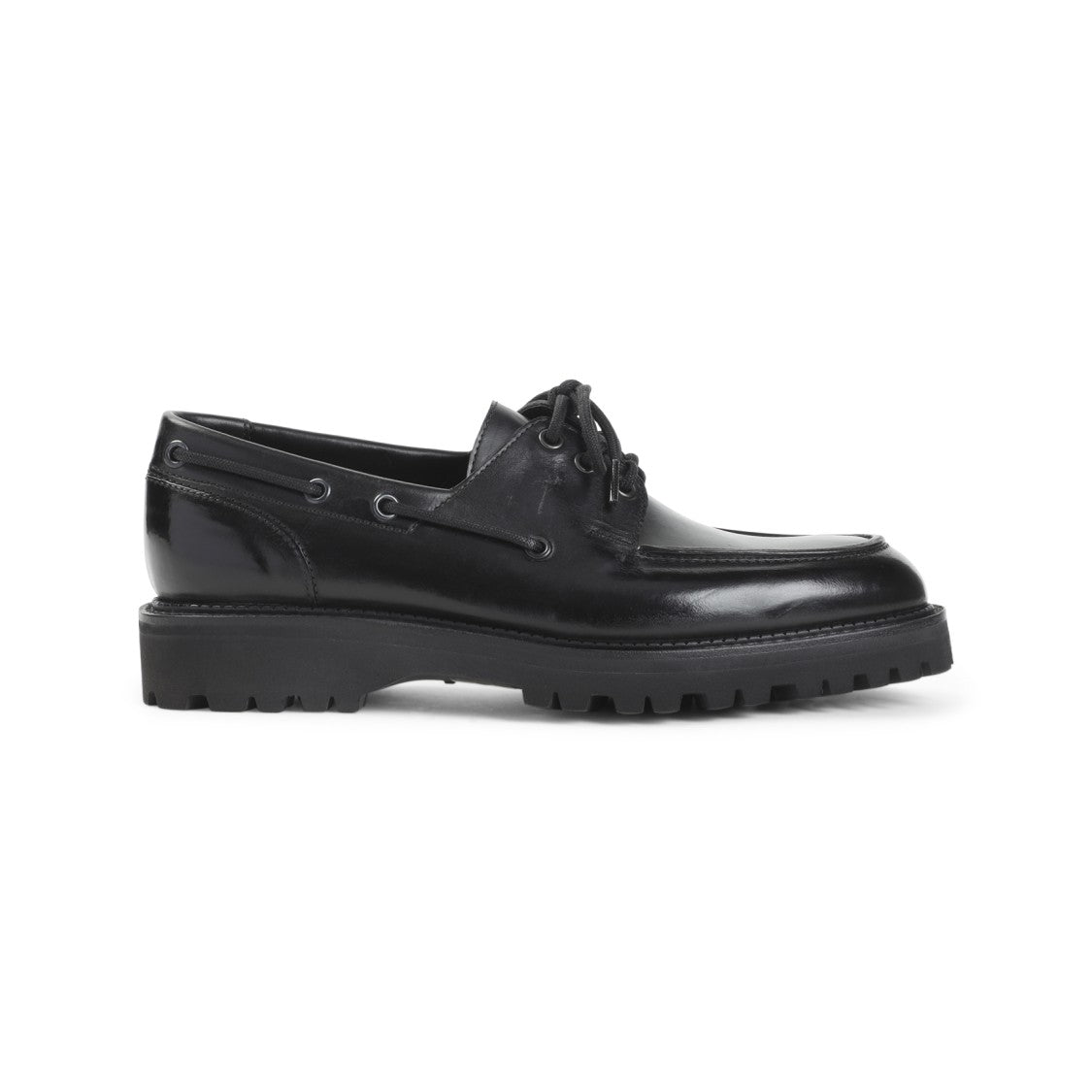 John Lobb Polished Calf Leather Lace-Up Shoes