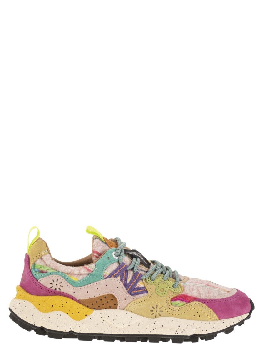 Flower Mountain Yamano 3 - Sneakers In Suede And Technical Fabric