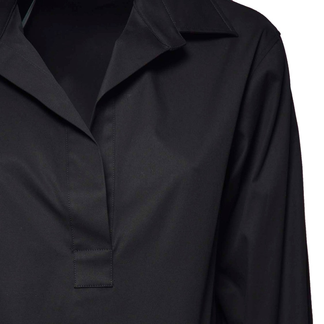 Max Mara Black Cotton Twill Scire Shirt
