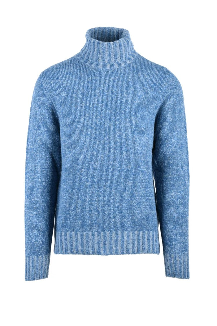 Become High Neck Sweater Light Blue