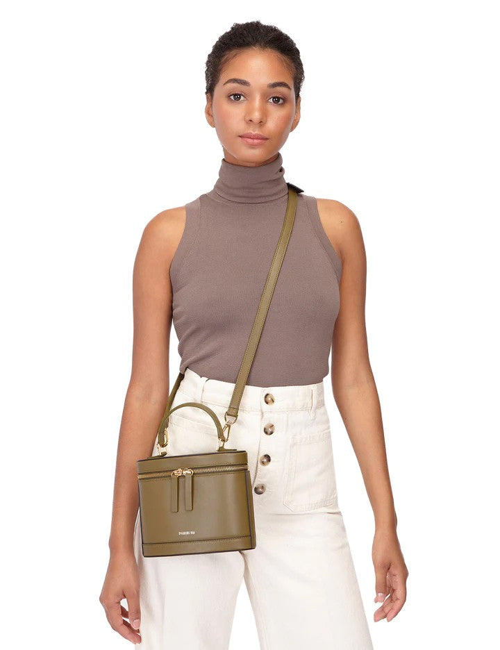 Paris64 Sculpted Green Cowhide Shoulder Bag