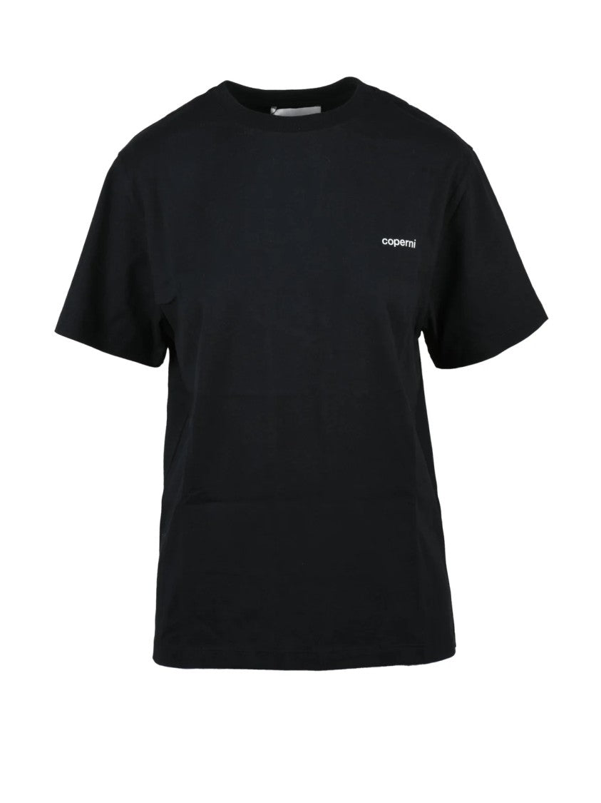 Coperni Black Logo Relaxed Fit Organic Cotton T-Shirt