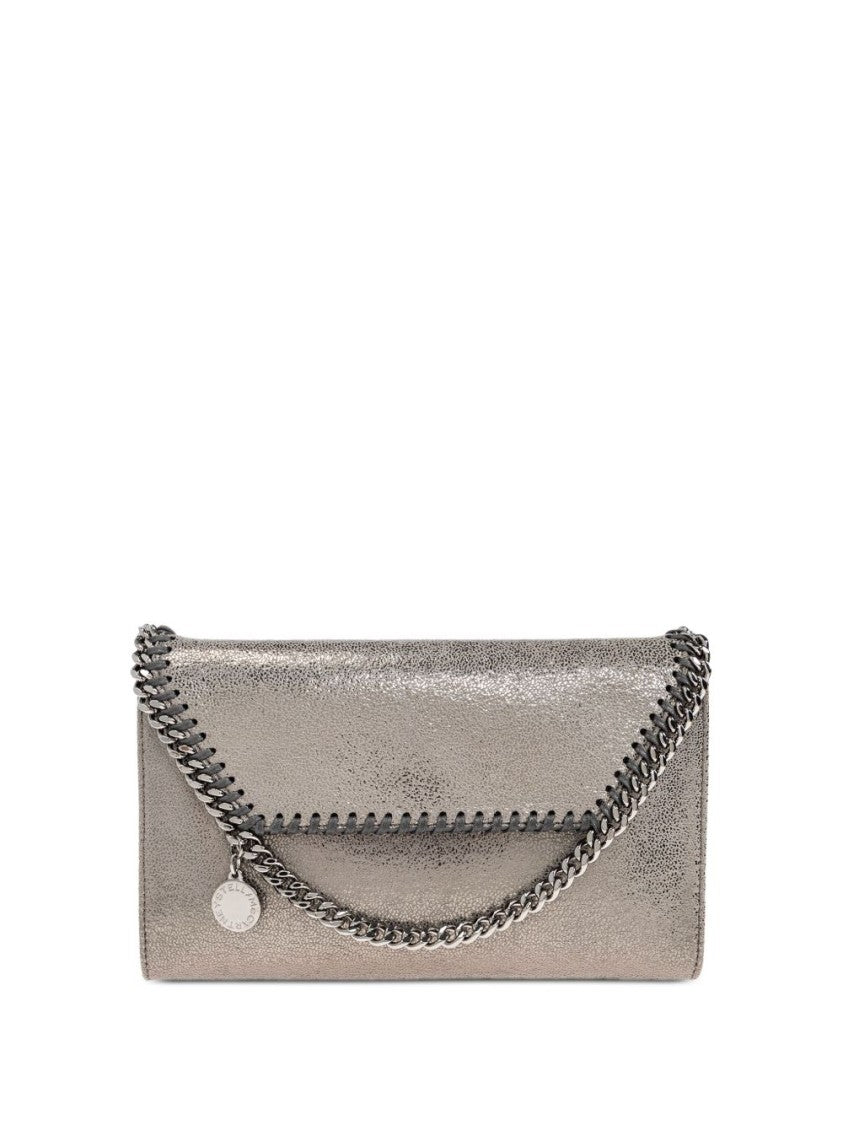 Stella Mccartney Metallic Silver Textured Wallet