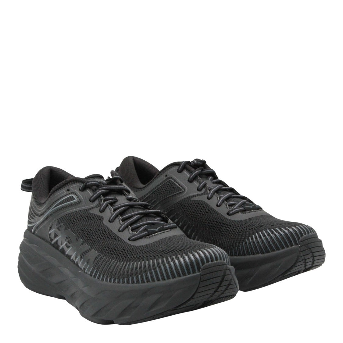 Hoka All-Black Sneakers With Cushioned Sole