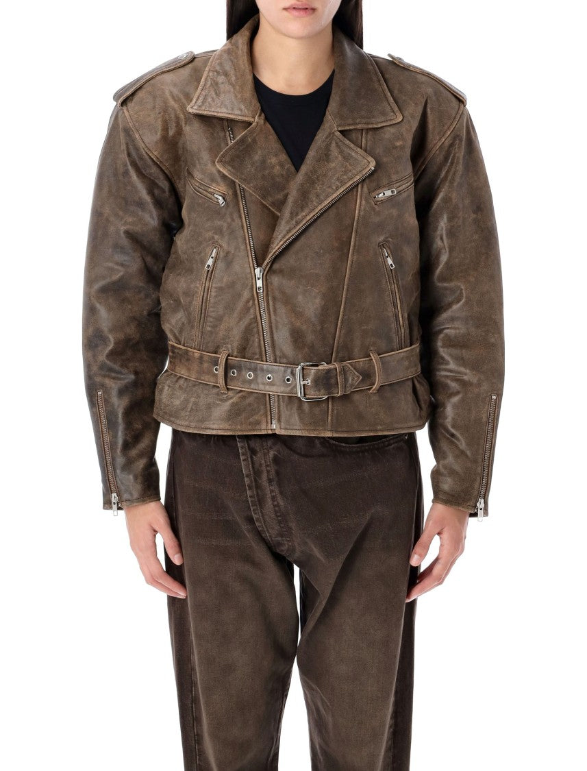 R13 Exaggerated Shoulder Motorcycle Jacket