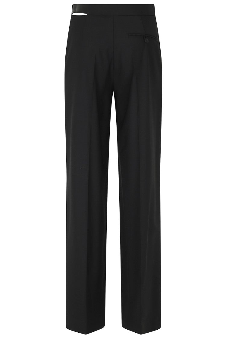 Semi Couture Debbie Belted Leather Accent Straight-Leg Pants