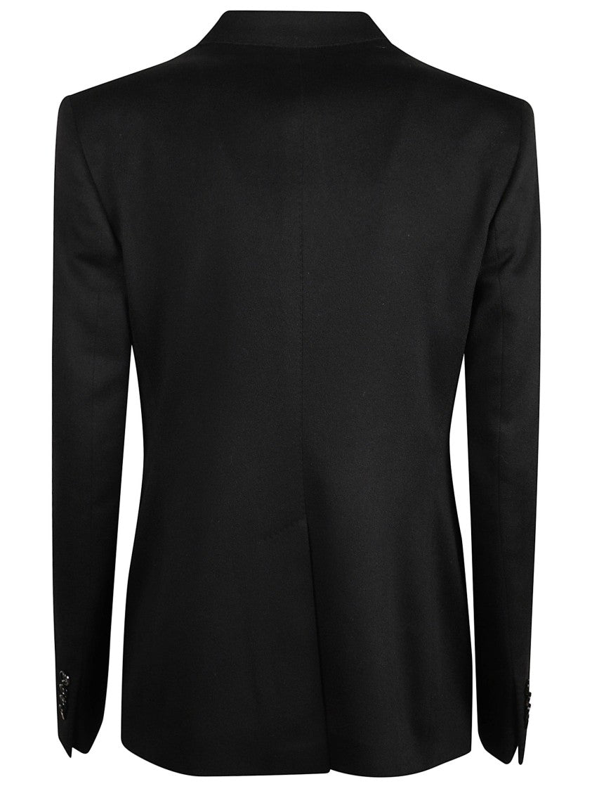 Tagliatore Double-Breasted Cashmere Blazer With Notch Lapel