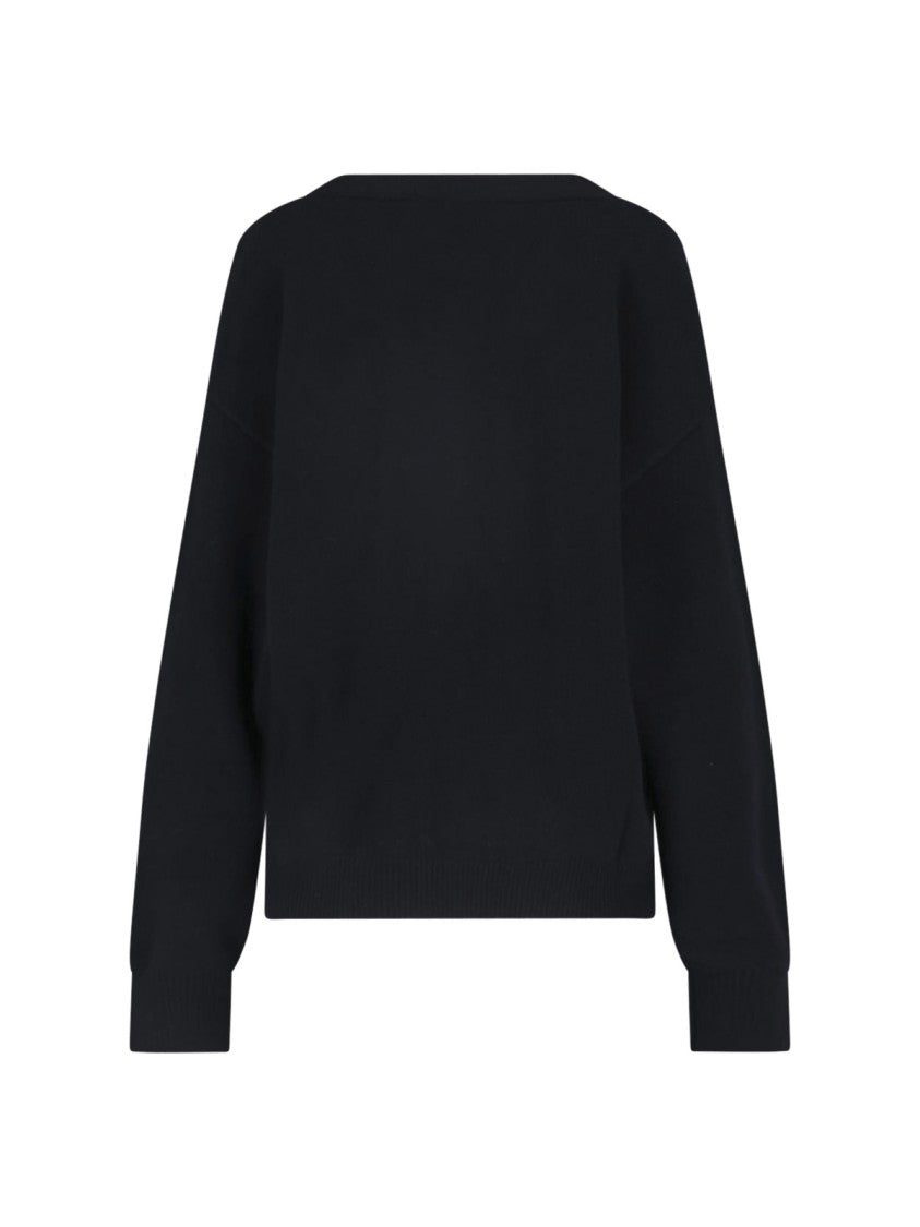 Extreme Cashmere Black Jonah V-Neck Cashmere Cardigan