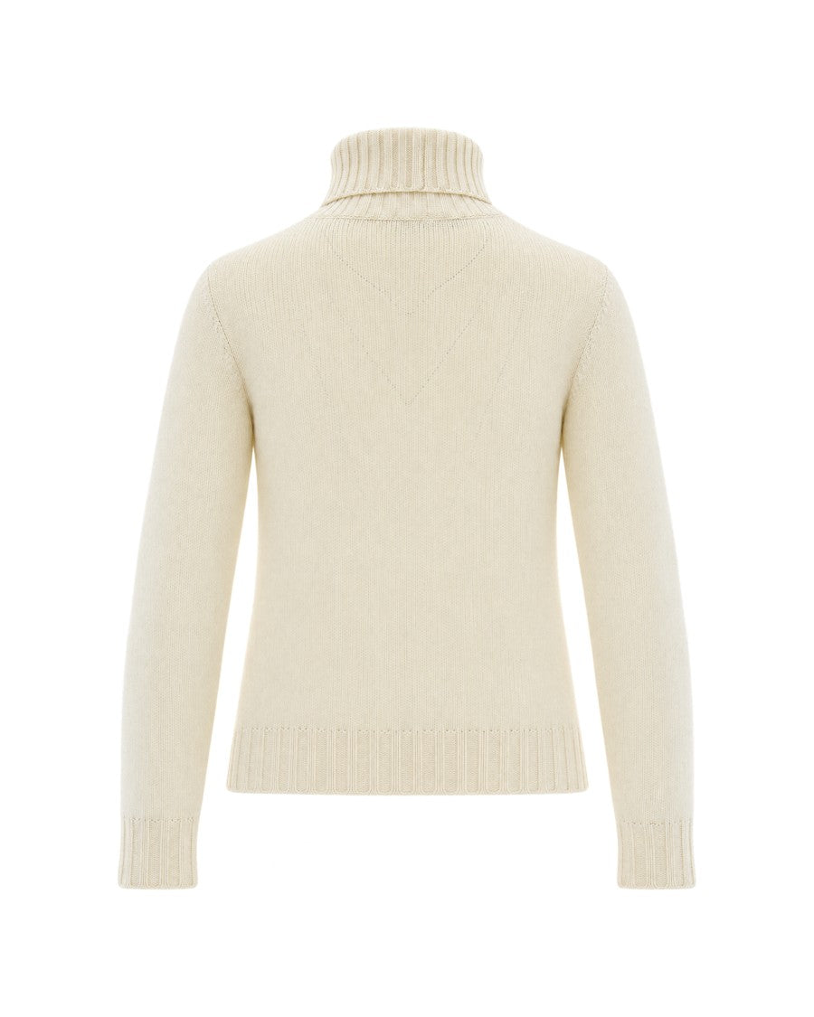 Fabiana Filippi Yellow Cashmere Turtleneck Sweater
