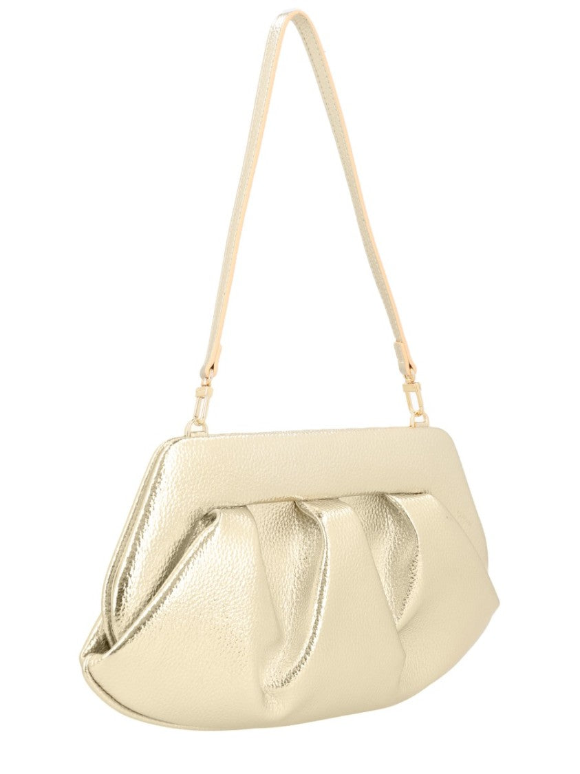 Themoirè Bios Baguette Polyurethane-Blend Ruched Shoulder Bag
