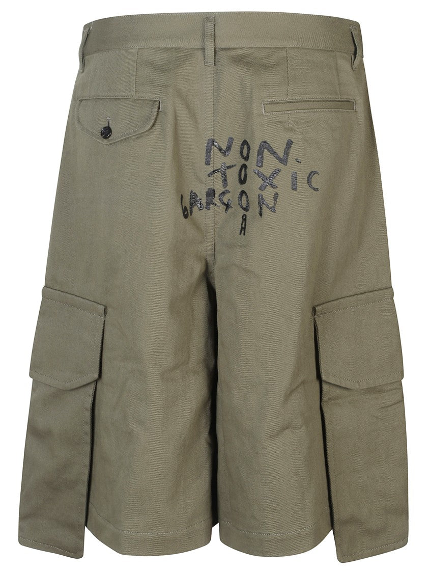 Comme Des Garçons Urban Graffiti Bermuda Cargo Shorts