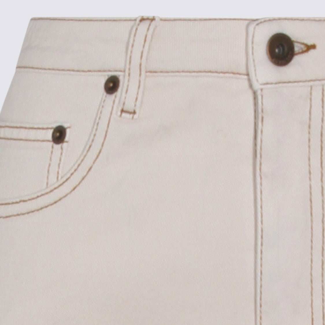 Burberry Straight-Cut White Denim Jeans