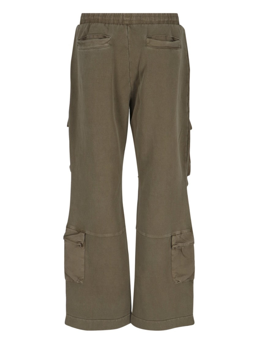 Entire Studios Green Cotton Cargo Sweatpants With Drawstring Closure