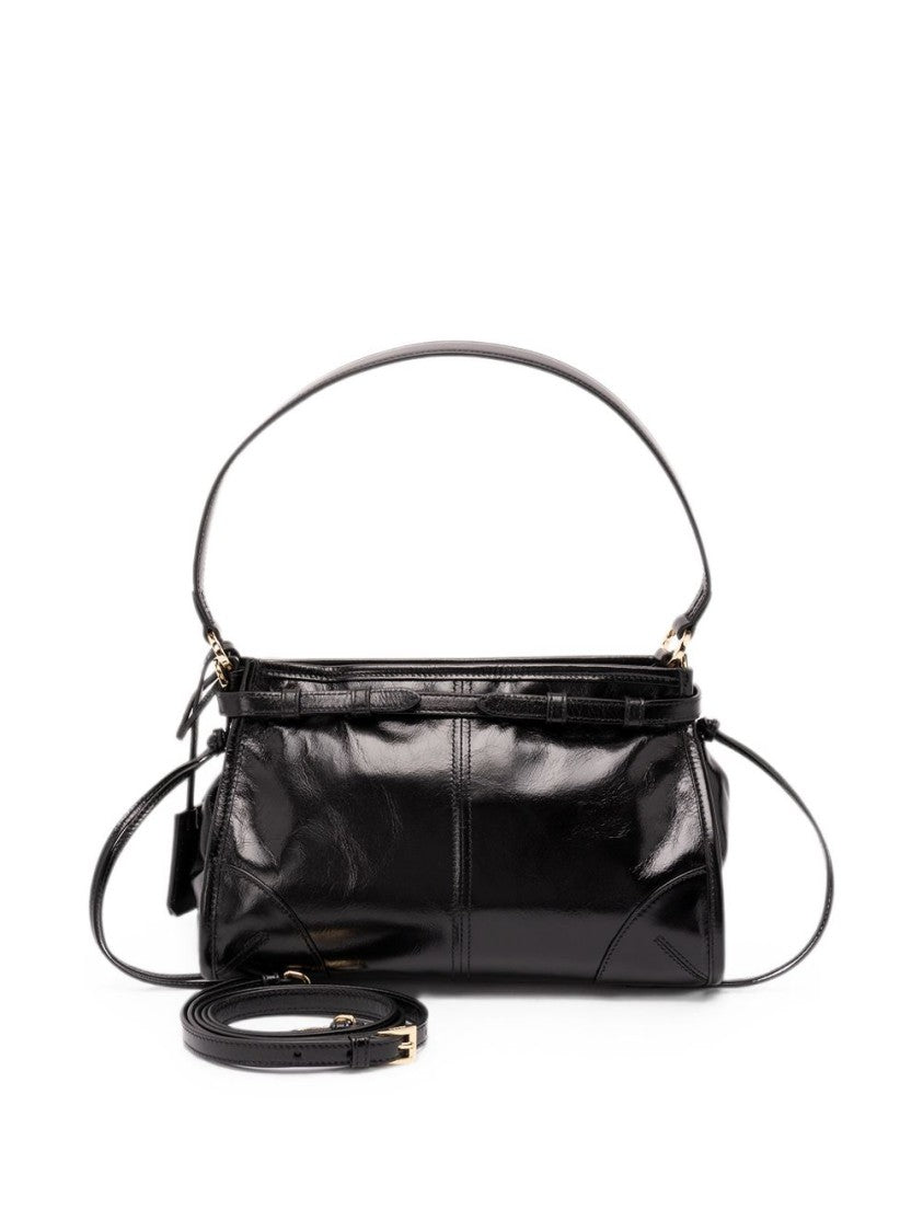 Prada Black Rectangular Calf Leather Handbag
