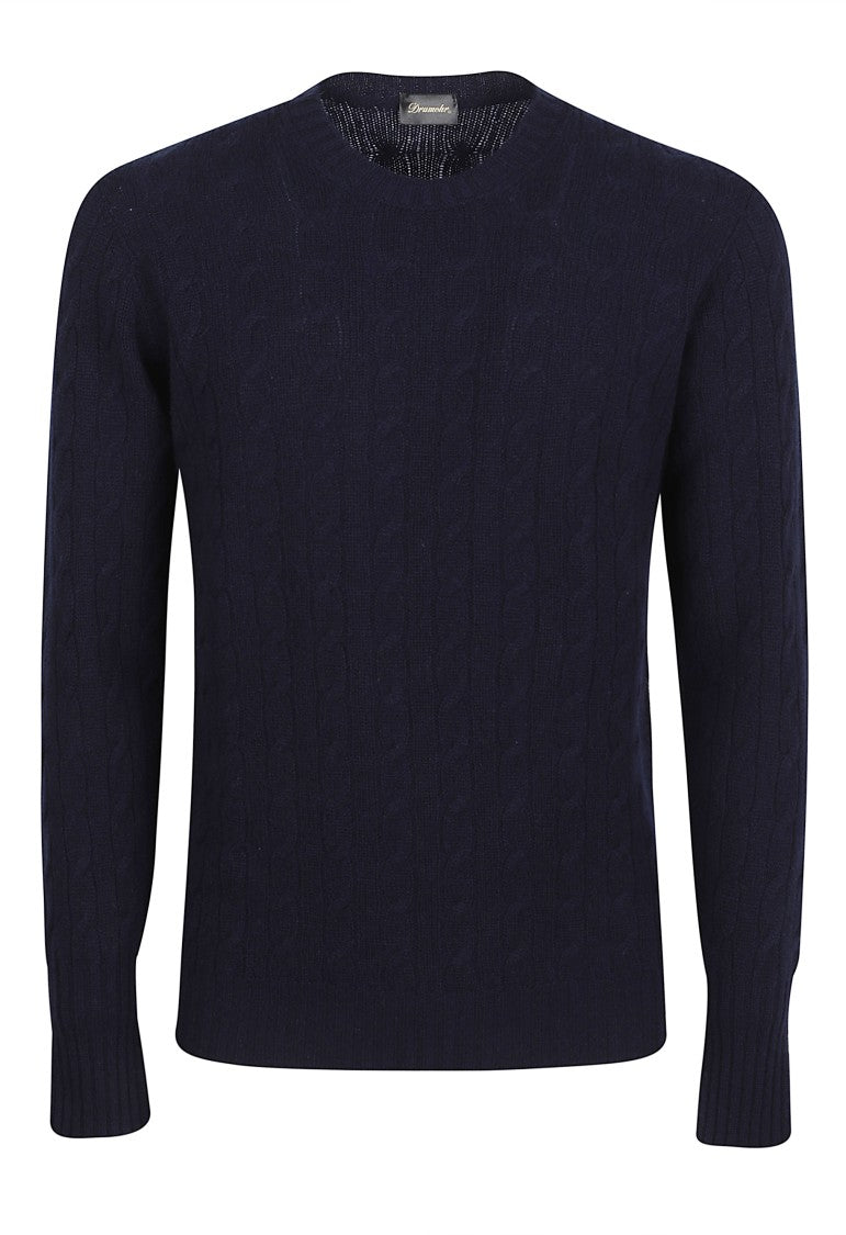 Drumohr Textured Cable Knit Sweater