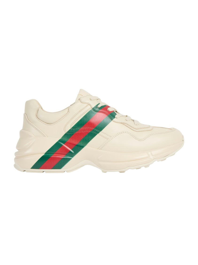Gucci Ivory Rhyton Leather Sneakers