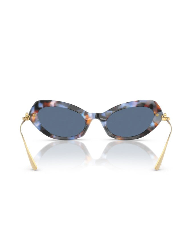 Dolce & Gabbana Narrow Cat-Eye Sunglasses With Metal Temples
