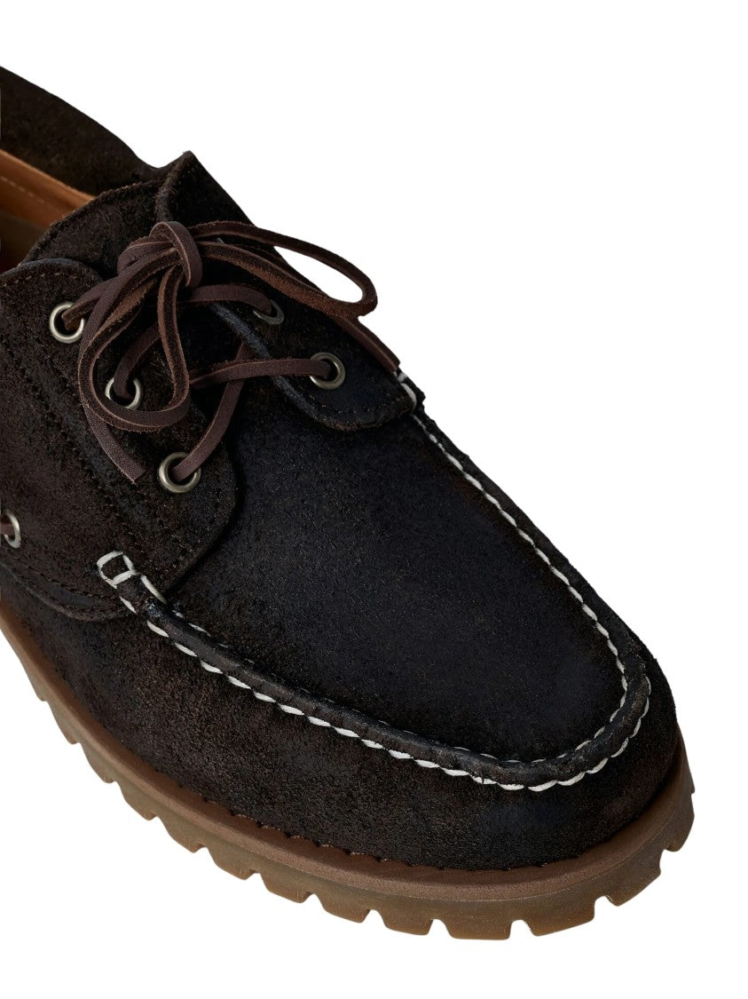 Sebago Brown Waxed Suede Boat Shoes