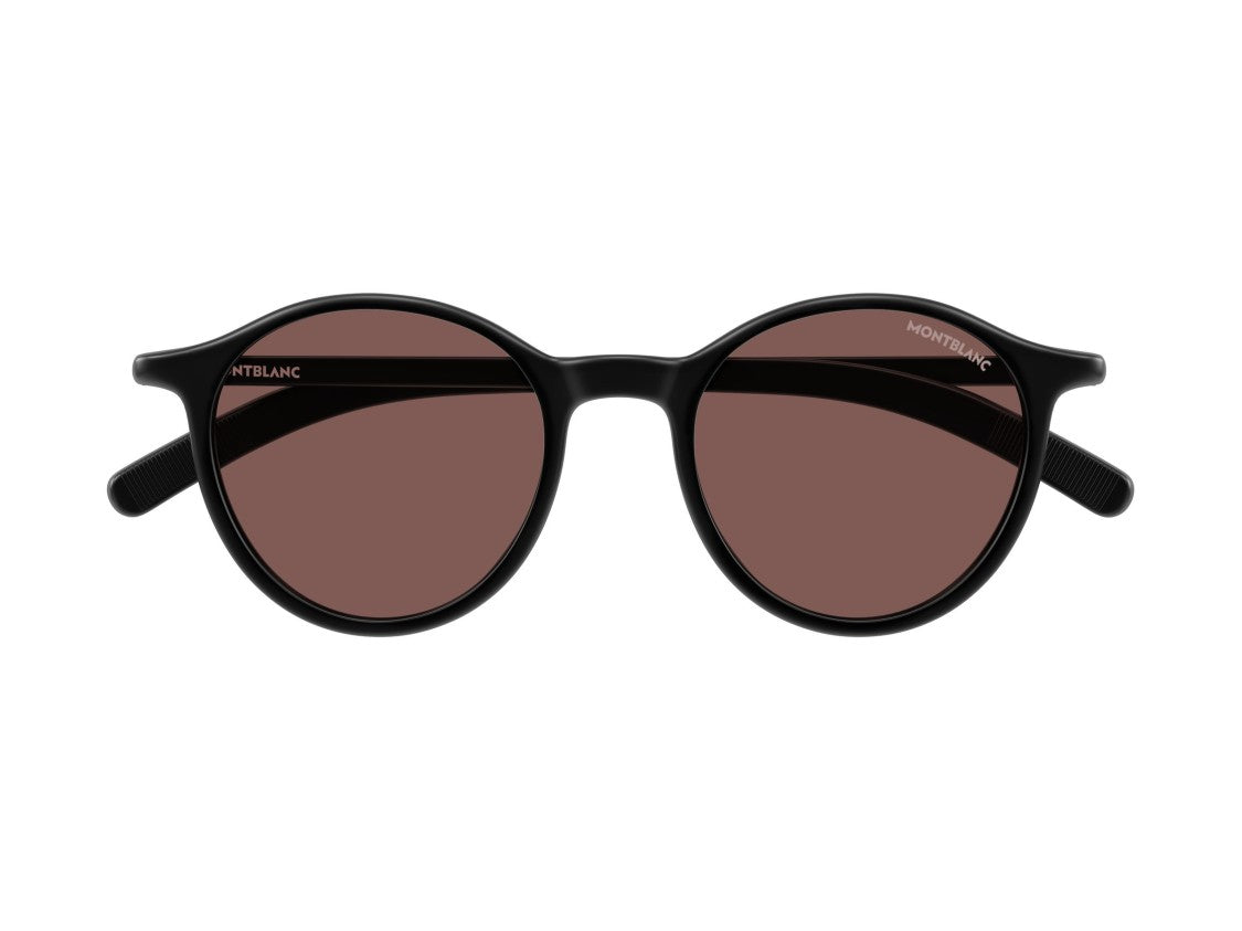 Montblanc Mb0324s Matte Black Round Frame Sunglasses