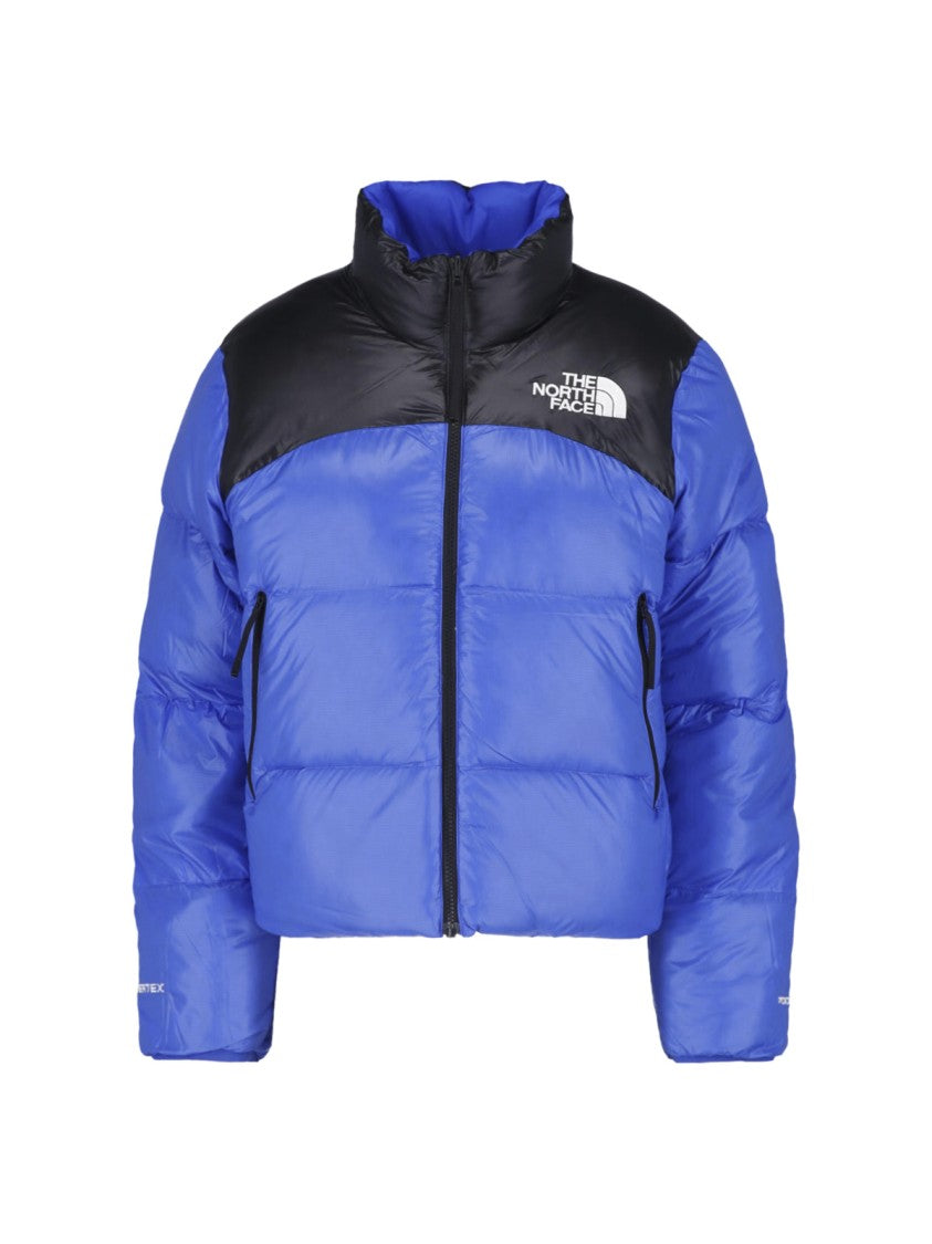 The North Face Blue Pertex Nuptse High-Collar Down Jacket