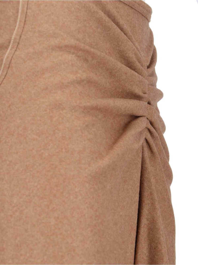 Victoria Beckham Midi Skirt – Brown