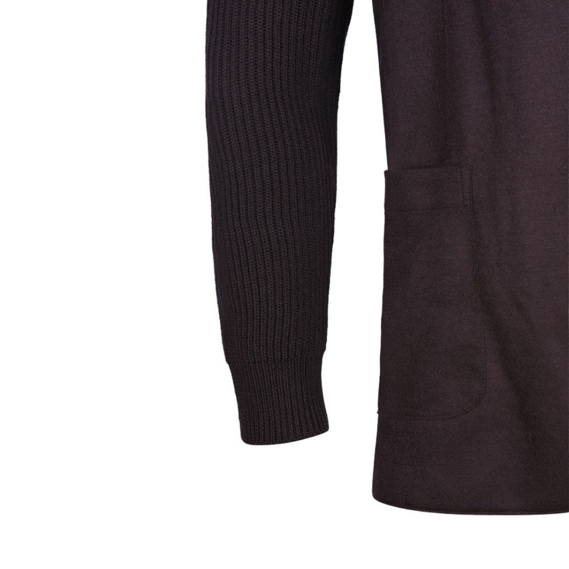 Eleventy Tailored Blazer-Style Jacket With Layered Ribbed Knit Details