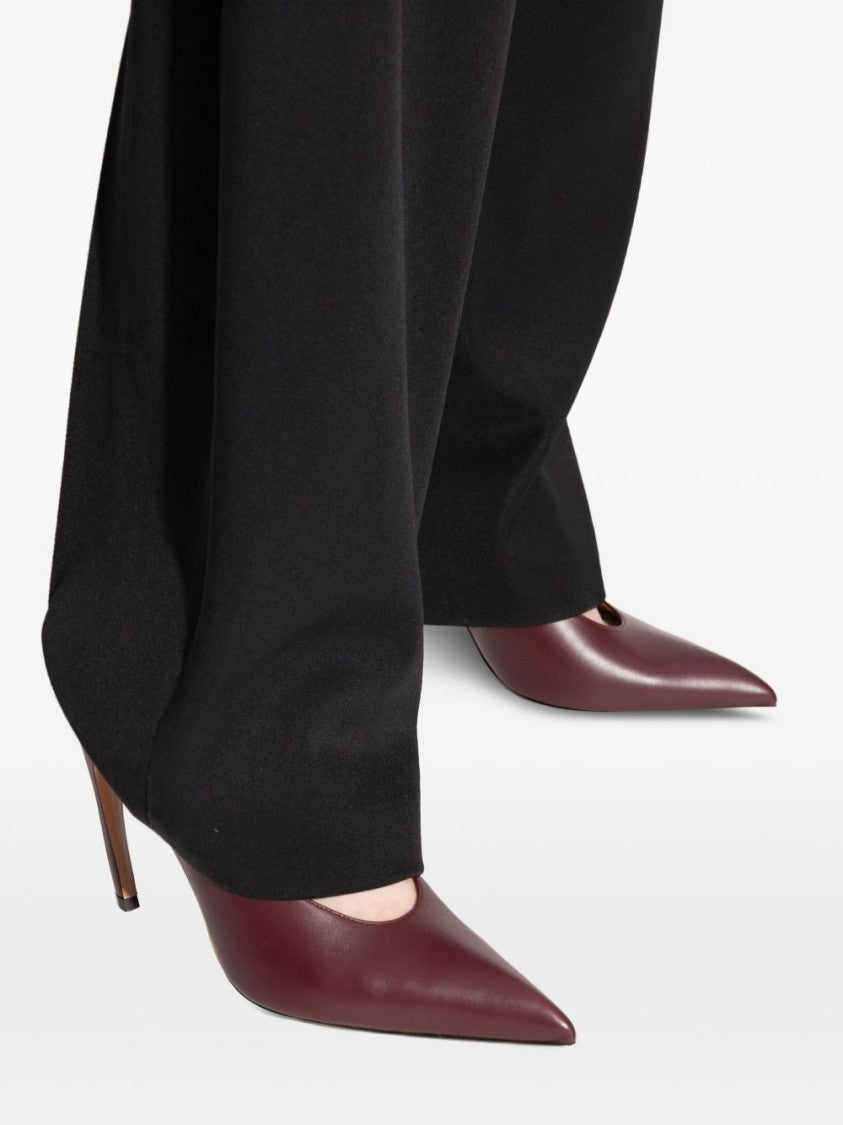 The Attico Slingback Pumps In Smooth Purple Calf Leather