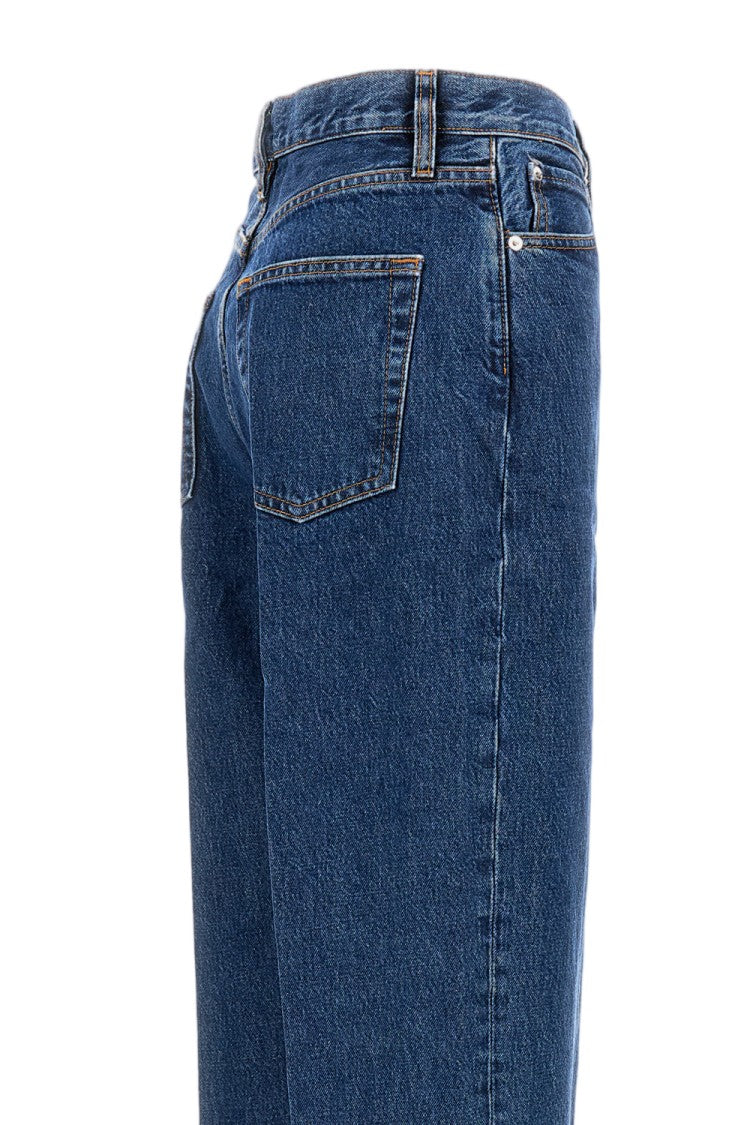 Frame High-Waisted Five-Pocket Denim Jeans With Front Zip Closure