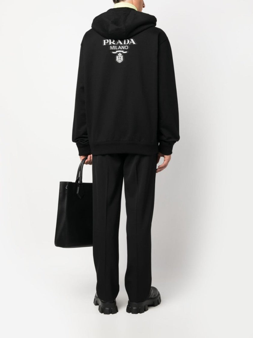 Prada Re-Nylon Logo-Print Hoodie