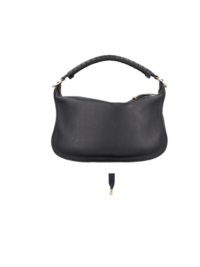 Chloé Shoulder Bag With Curved Silhouette And Stitched Detailing