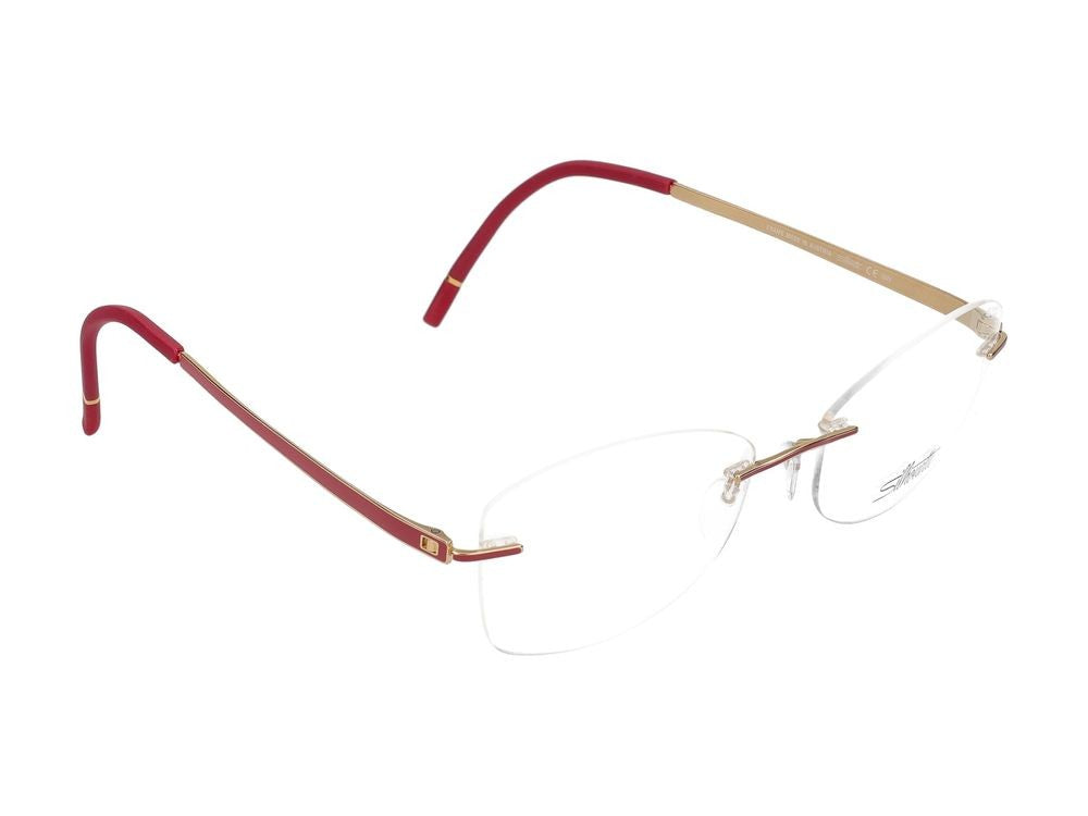 Silhouette Eyeglasses 5529 3020 Gold / Siena Red 53/17/140