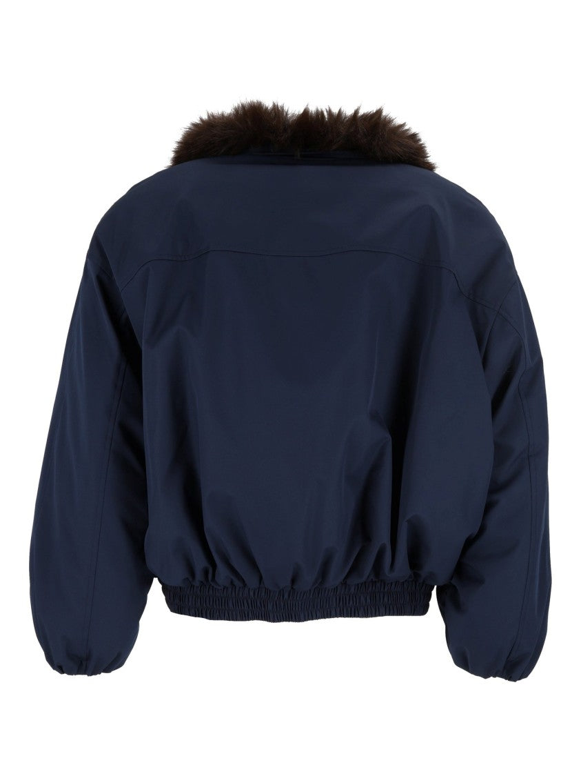 Shirt A Porter Cropped Navy Ecofur Jacket