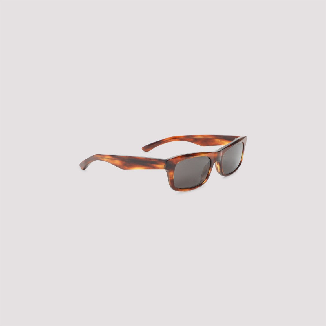 Balenciaga Brown Havana Acetate Soho Rectangle Sunglasses
