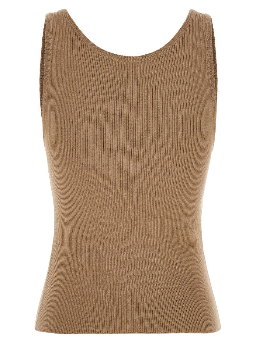 Moschino Sleeveless Silk Blend Knit Top