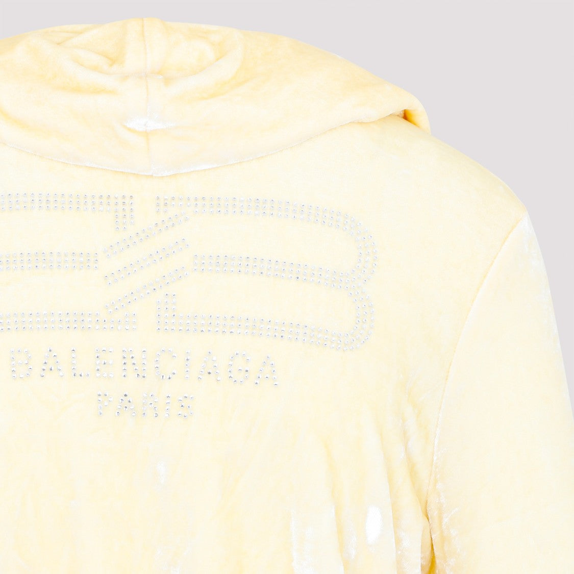 Balenciaga Fitted Zip-Up Cream Viscose Hoodie