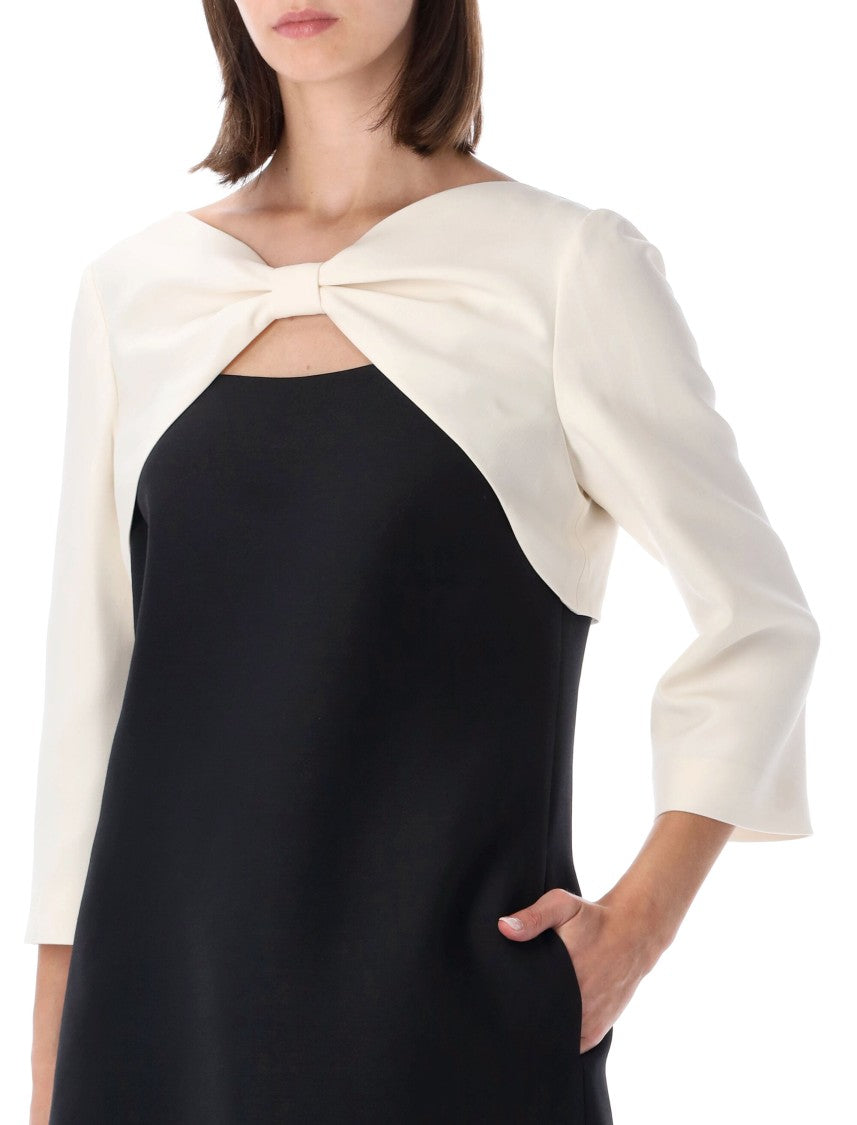 Valentino Garavani Mini Two-Tone Dress With Unique Cutout Detail
