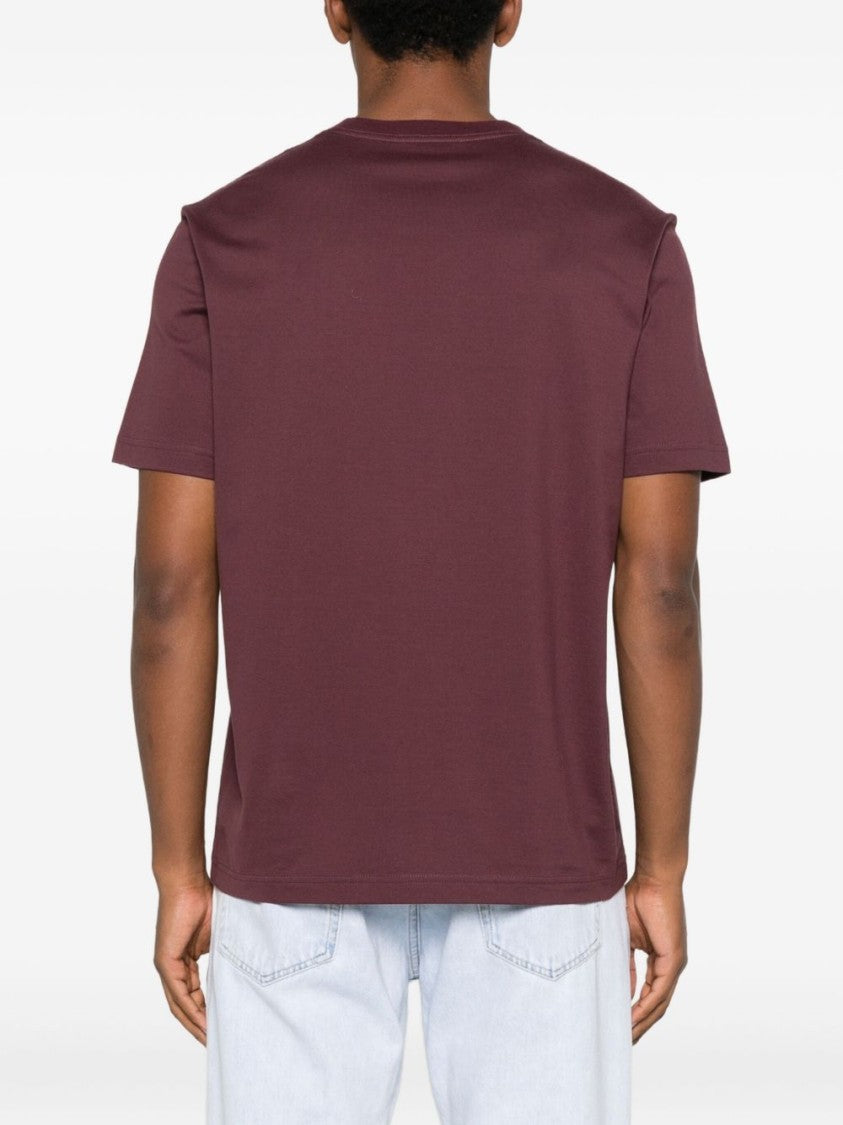 Lanvin Blue Deep Purple Embroidered Logo T-Shirt
