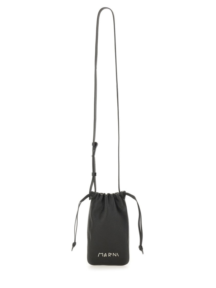 Marni Phone Holder With "Marni Mending" Embroidery