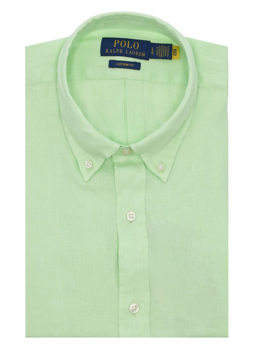 Polo Ralph Lauren Linen Button-Down Shirt With Iconic Pony Emblem