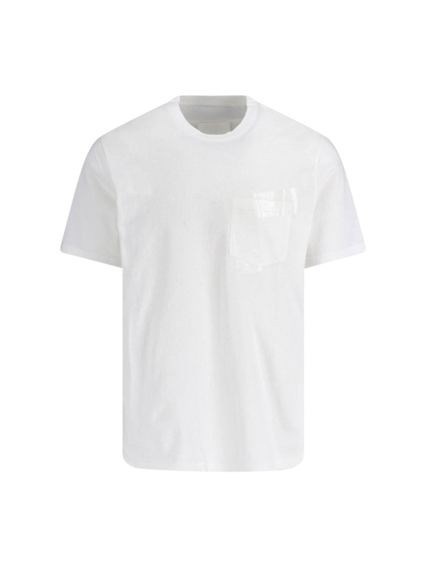 Maison Margiela White Ribbed Neckline Chest Pocket T-Shirt