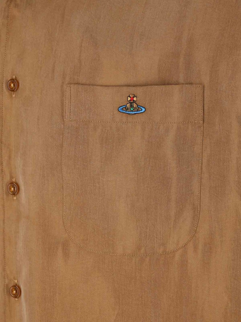Vivienne Westwood Suede Effect Shirt – Brown