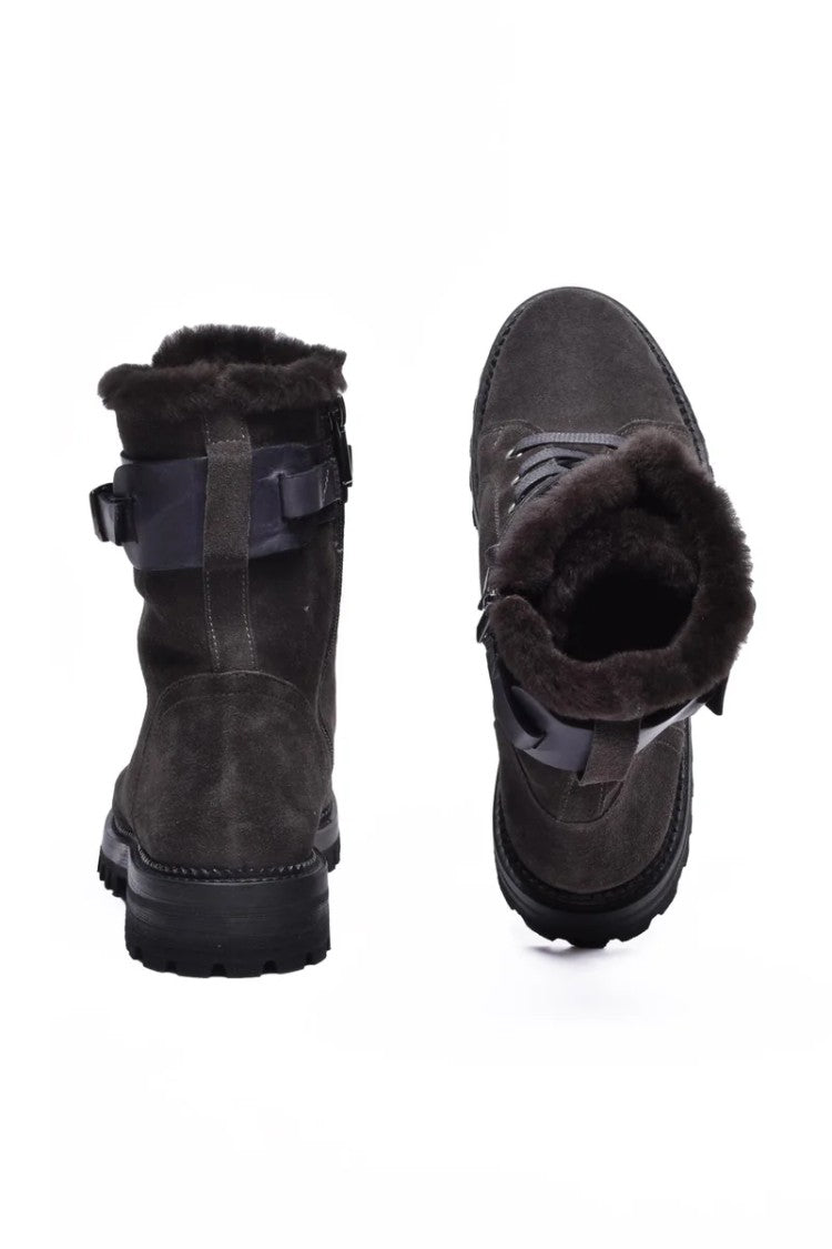 Eleventy Suede Ankle Boots - Grey