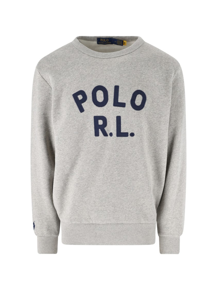 Polo Ralph Lauren Grey Crewneck Cotton Blend Sweatshirt