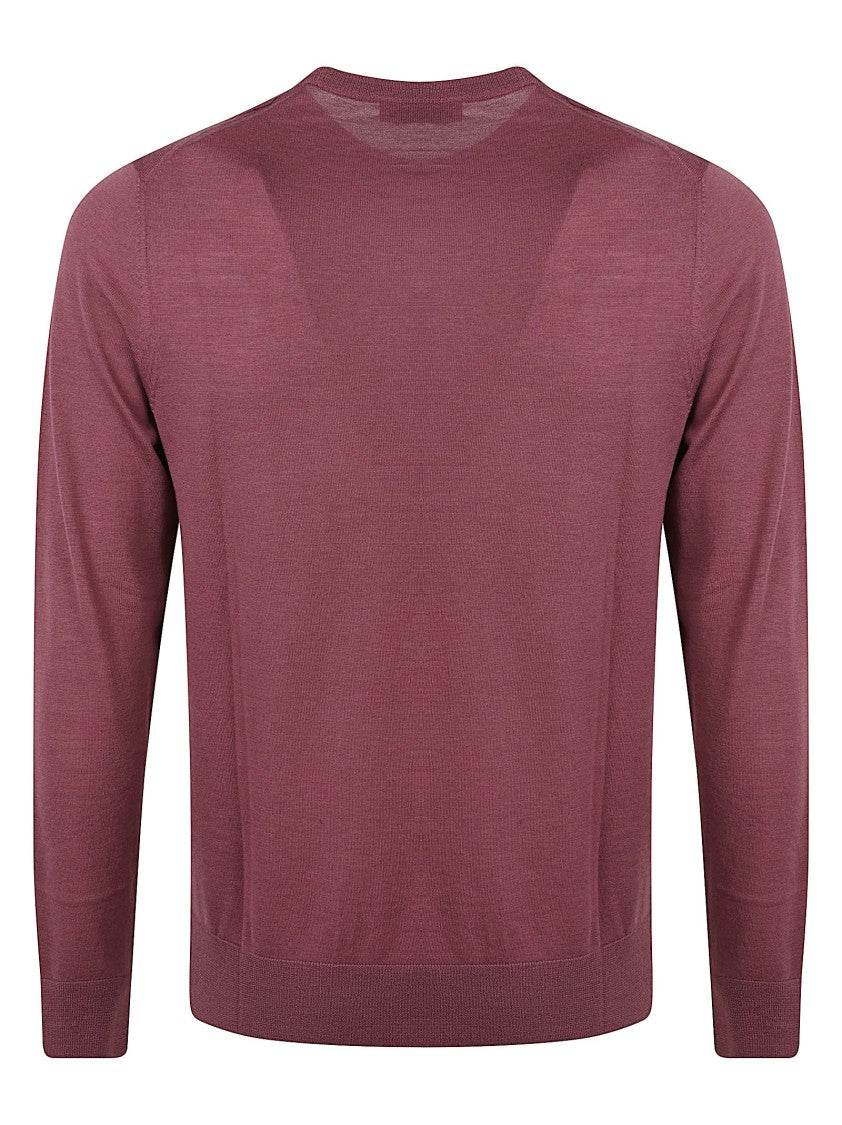 Ballantyne Lightweight Wool Sweater With Classic Crew Neckline