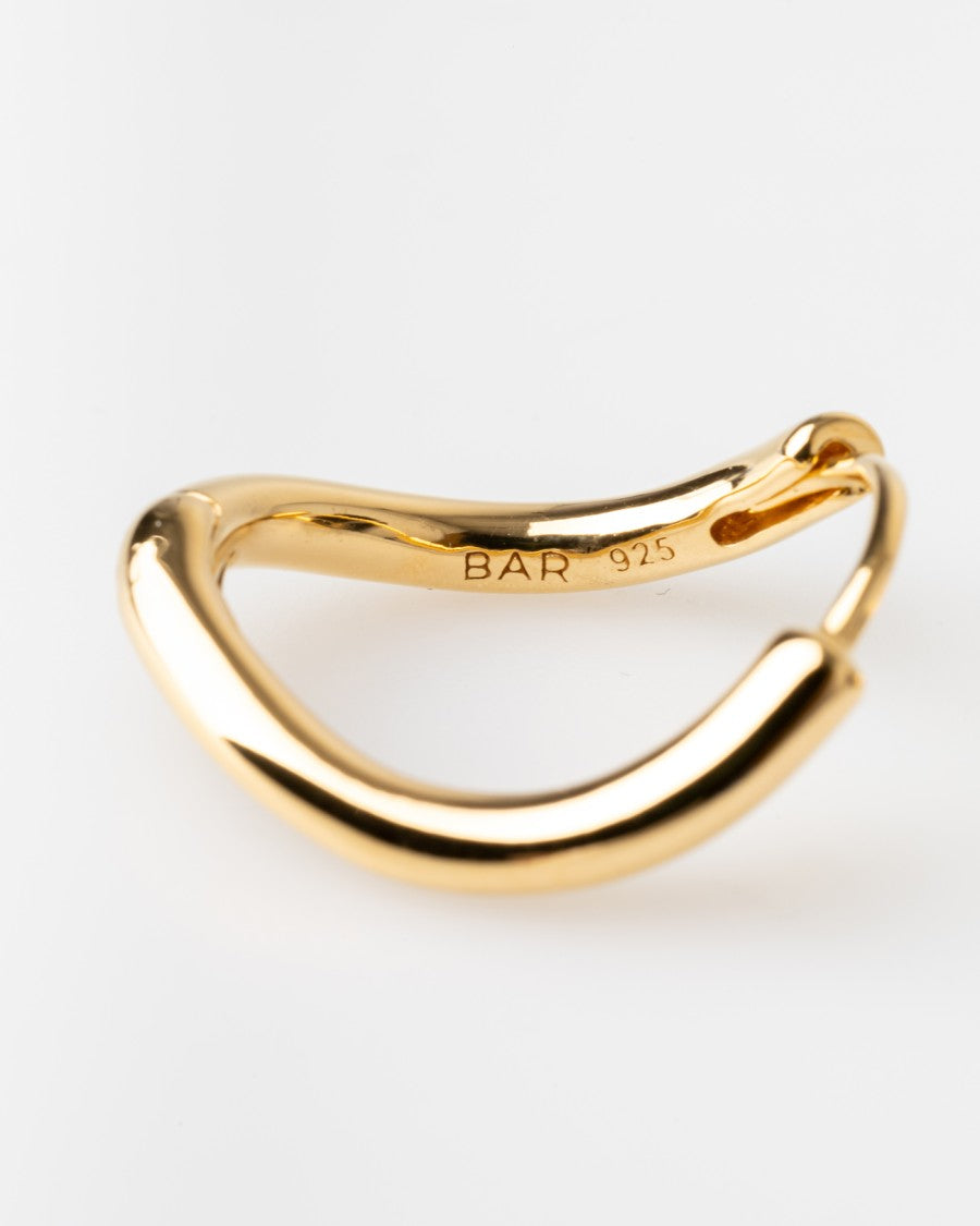 Bar Jewellery Chunky Outline Earrings – Gold-Plated Silver