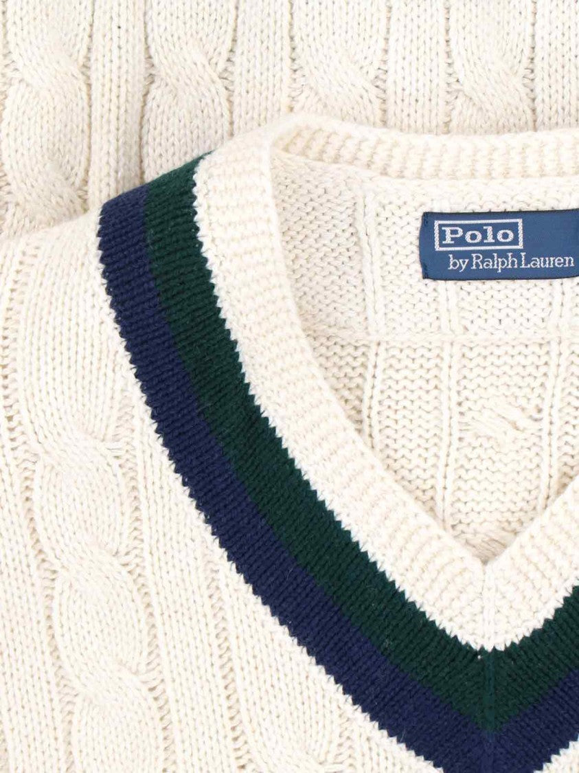 Polo Ralph Lauren Cable-Knit Cricket Sweater Cream